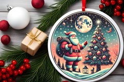 Round Christmas Ornament Sublimation|Clipart Product Image 2
