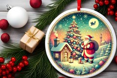 Round Christmas Ornament Sublimation|Clipart Product Image 1
