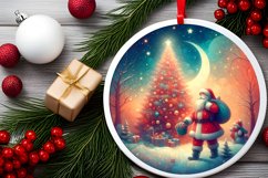 Round Christmas Ornament Sublimation|Clipart Product Image 2