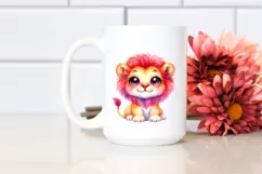 Colorful Baby Lion Smiling | Sublimation | Clipart Product Image 2