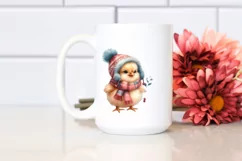 Cute Winter Baby Macaw PNG Product Image 2