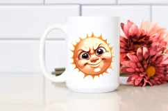 Simple Funny Sun with Big Eyes PNG Product Image 2