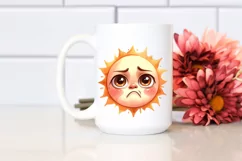 Simple Funny Sun with Big Eyes PNG Product Image 2