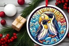 Round Christmas Ornament Sublimation|Clipart Product Image 1