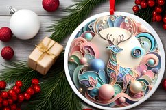 Round Christmas Ornament Sublimation|Clipart Product Image 2