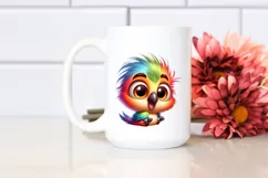 Colorful Baby Parrot Cartoon Clipart Product Image 2