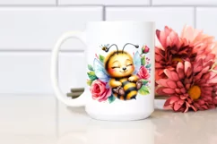 Watercolor Vibrant Baby Bee | Sublimation Clipart Product Image 2