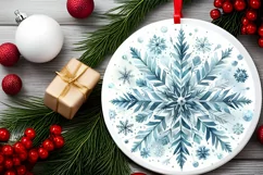 Round Christmas Ornament Sublimation|Clipart Product Image 2