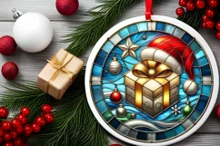 Round Christmas Ornament Sublimation|Clipart Product Image 1