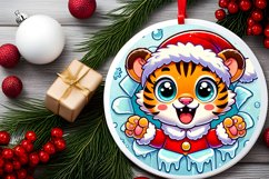 Round Christmas Ornament Sublimation|Clipart Product Image 2