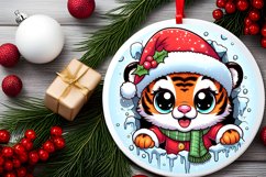 Round Christmas Ornament Sublimation|Clipart Product Image 2