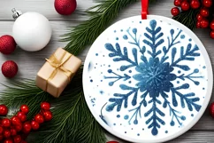Round Christmas Ornament Sublimation|Clipart Product Image 2