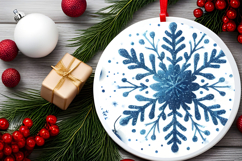 Round Christmass Ornament PNG Product Image 2