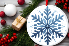 Round Christmass Ornament PNG Product Image 2