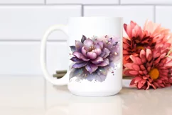 Glossy Lilac Watercolor Splash | Clipart Product Image 2