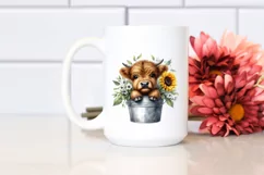 Cute Baby Highland Cow PNG Product Image 2