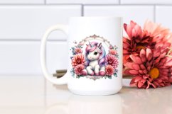 Adorable Baby Unicorn with Dahlia Frame Product Image 2