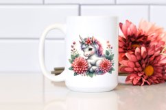 Charming Baby Unicorn with Dahlia Frame Product Image 2