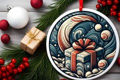 Round Christmas Ornament Sublimation|Clipart Product Image 2