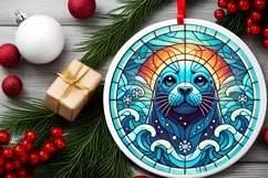 Round Christmas Ornament Sublimation|Clipart Product Image 1