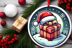 Round Christmas Ornament Sublimation|Clipart Product Image 2