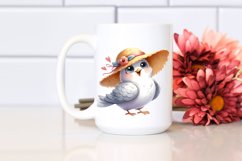 Watercolor Funny Dove Standing | Sublimation Clipart Product Image 2