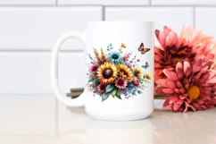Colorful Sunflower Watercolor Illustration Product Image 2