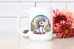 Baby Unicorn Village Square PNG Product Image 2
