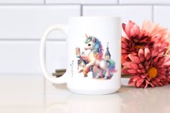 Pastel Unicorn Village Square PNG Product Image 2