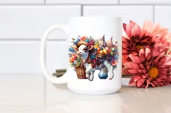 Colorful Baby Cow Renaissance PNG Product Image 2