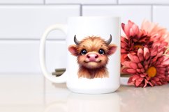Expressive Baby Highland Cow PNG Product Image 2