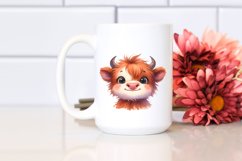 Expressive Baby Highland Cow PNG Product Image 2