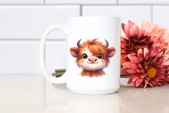 Expressive Baby Highland Cow PNG Product Image 2