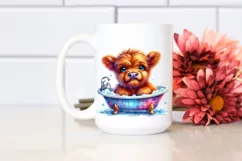 Colorful Baby Cow Bathtub | Sublimation | Clipart Product Image 2