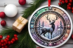 Round Christmas Ornament Sublimation|Clipart Product Image 2