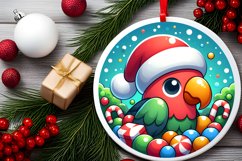 Round Christmas Ornament Sublimation|Clipart Product Image 1