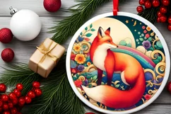 Round Christmas Ornament Sublimation|Clipart Product Image 2