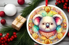 Round Christmas Ornament Sublimation|Clipart Product Image 2