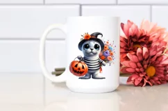 Expressive Seal in Halloween Costume with Large Flower Product Image 2