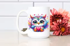 Vibrant Owl Love Sign Clipart Product Image 2