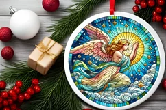 Round Christmas Ornament Sublimation|Clipart Product Image 1