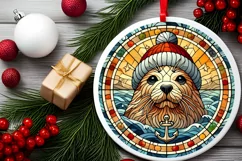Round Christmas Ornament Sublimation|Clipart Product Image 1