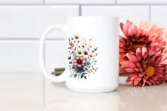 Bold Watercolor Wild Flowers | Sublimation | Clipart Product Image 2