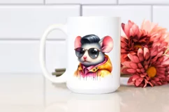 Cute Baby Mouse With Raincoat PNG Product Image 2