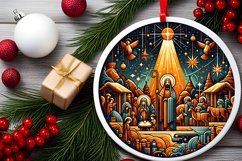 Round Christmas Ornament Sublimation|Clipart Product Image 2