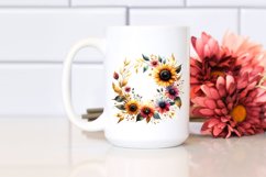 Vibrant Sunflower Horizontal Frame | Clipart Product Image 2