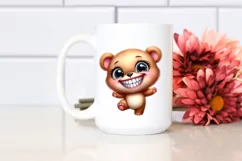 Baby Bear Big Eyes Standing | Clipart Product Image 2