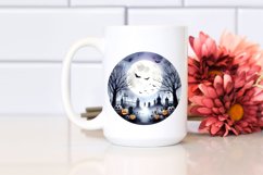 Halloween Scene, Midnight Hour | Watercolor Clipart Product Image 2