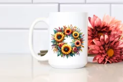 Colorful Wreath Sunflower | Clipart Product Image 2