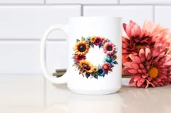 Colorful Wreath Sunflower | Clipart Product Image 2